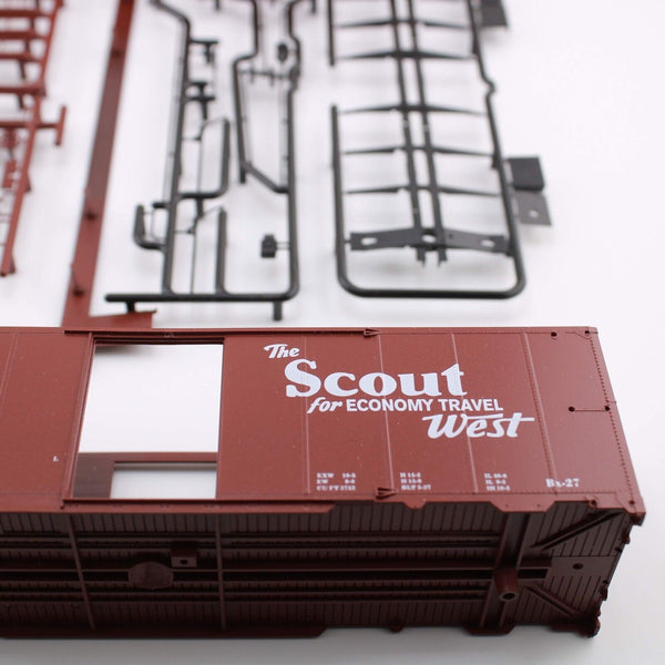 HO scale - ATSF 138012 - Santa Fe 1937 - Red Caboose - 40" AAR Box Car Kit