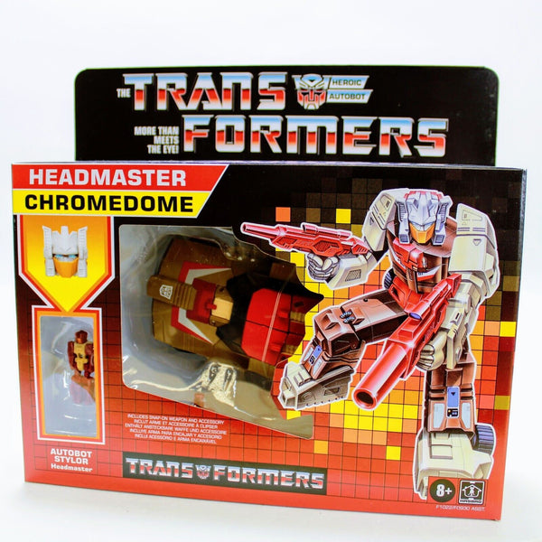 Transformers G1 Retro Headmaster Chomedome w/ Autobot Stylor Original Reissue