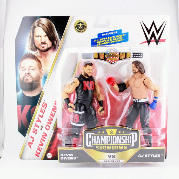 WWE AJ Styles vs. Kevin Owens Championship Showdown Series #15 Set of 2 Figure