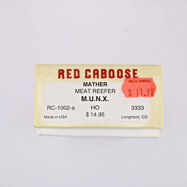 HO scale - MUNX 3333 - Red Caboose - Meat Reefer Kit