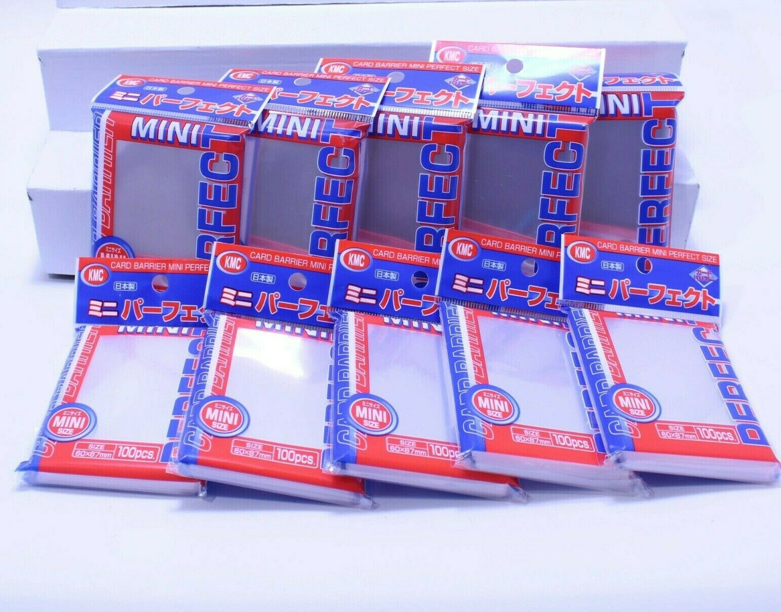 kmc yugioh card sleeves KMC 10x Mini Perfect Fit / 100 Count Size Sleeves - 1000 total