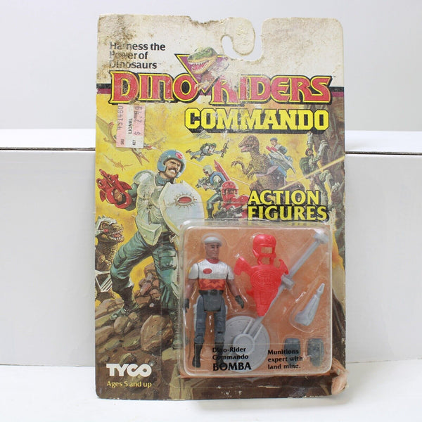 Dino Riders - Commando - Bomba figure sealed on card - TYCO