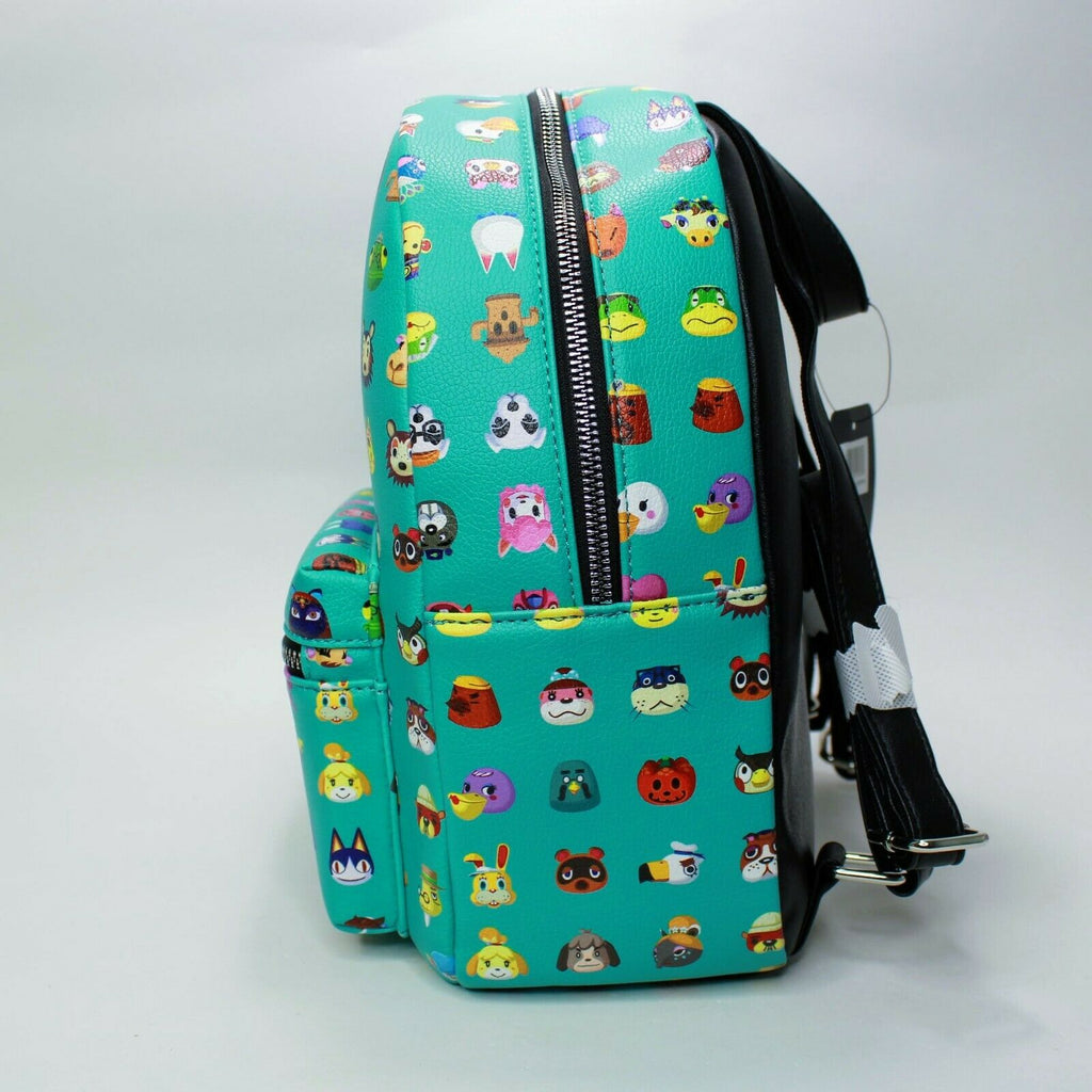 Animal Crossing Character Print Bag / Mini-Backpack 11 Inch Official b – Blueberry Cat