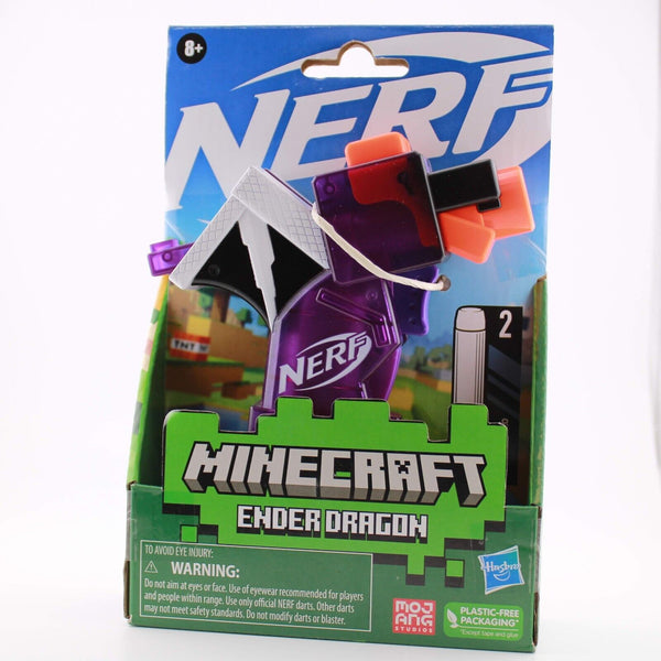 Nerf MicroShots Minecraft Ender Dragon Mini Blaster W/ 2 Darts